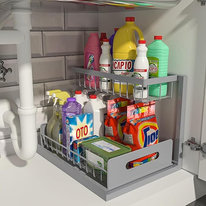 L-Shaped Under Sink Organizer